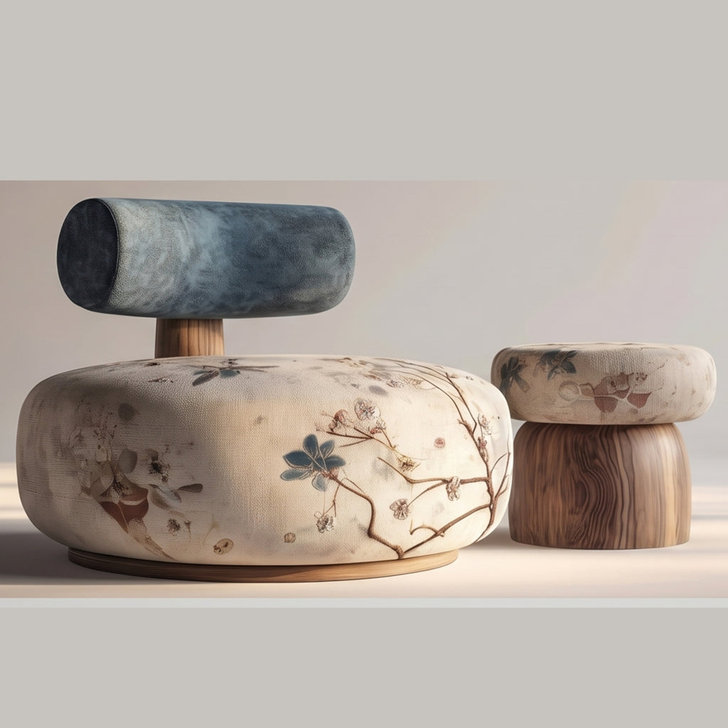 Monaco Barrel Chair with stool