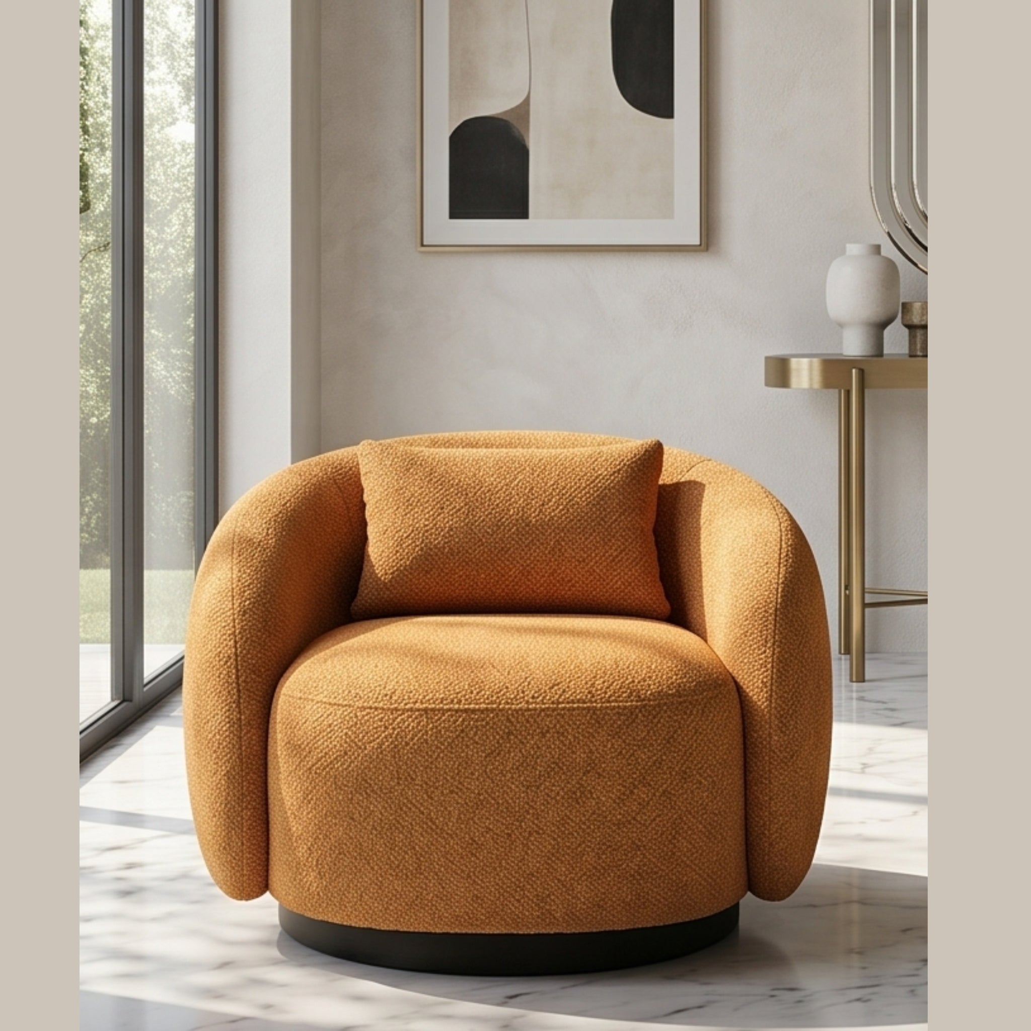 Tangerine Swirl Chair