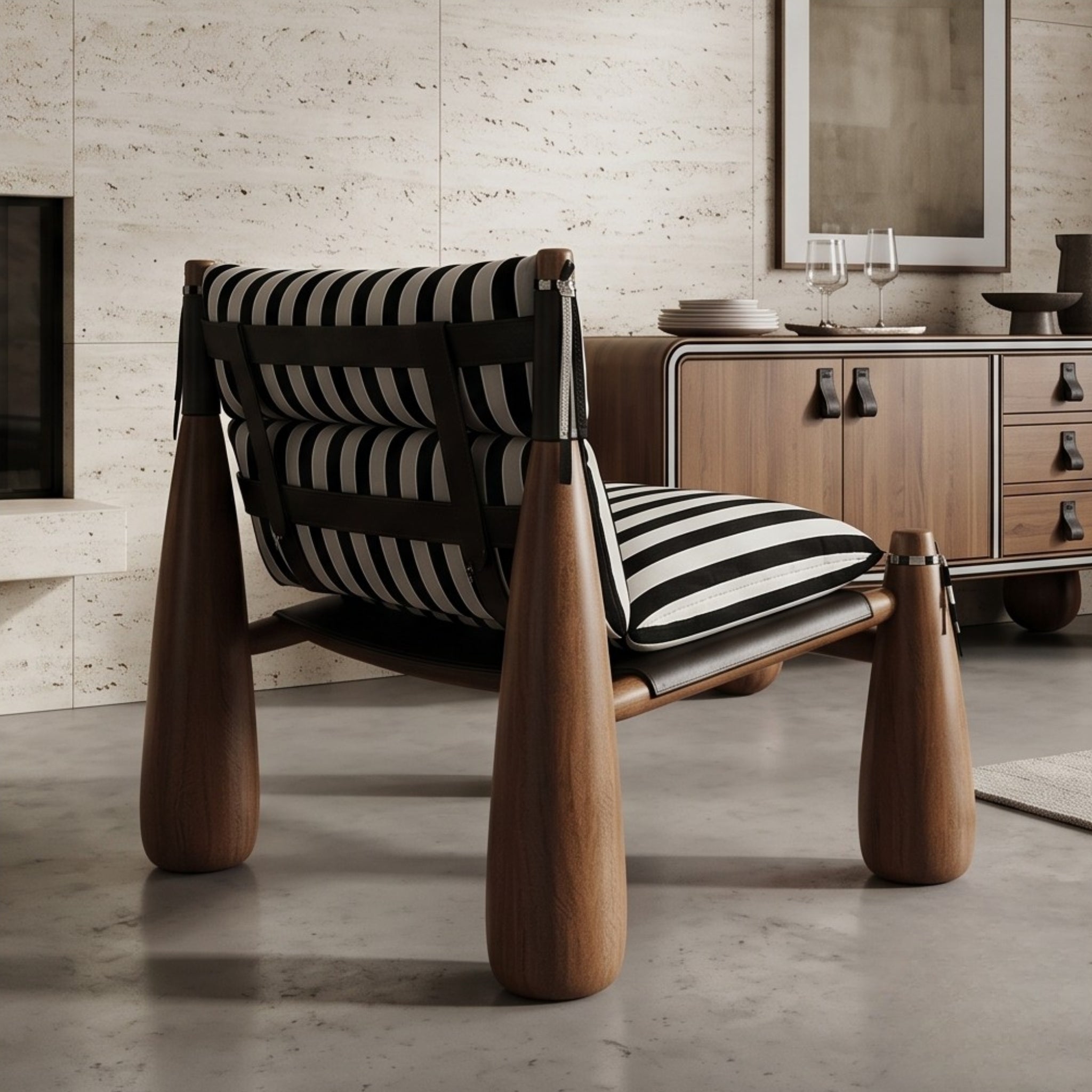 Retro Stripe Cabana Chair