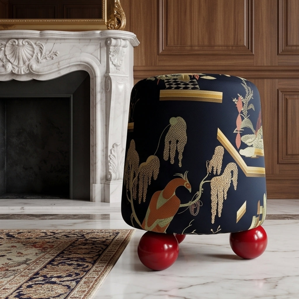 Lacquer Lantern Stool