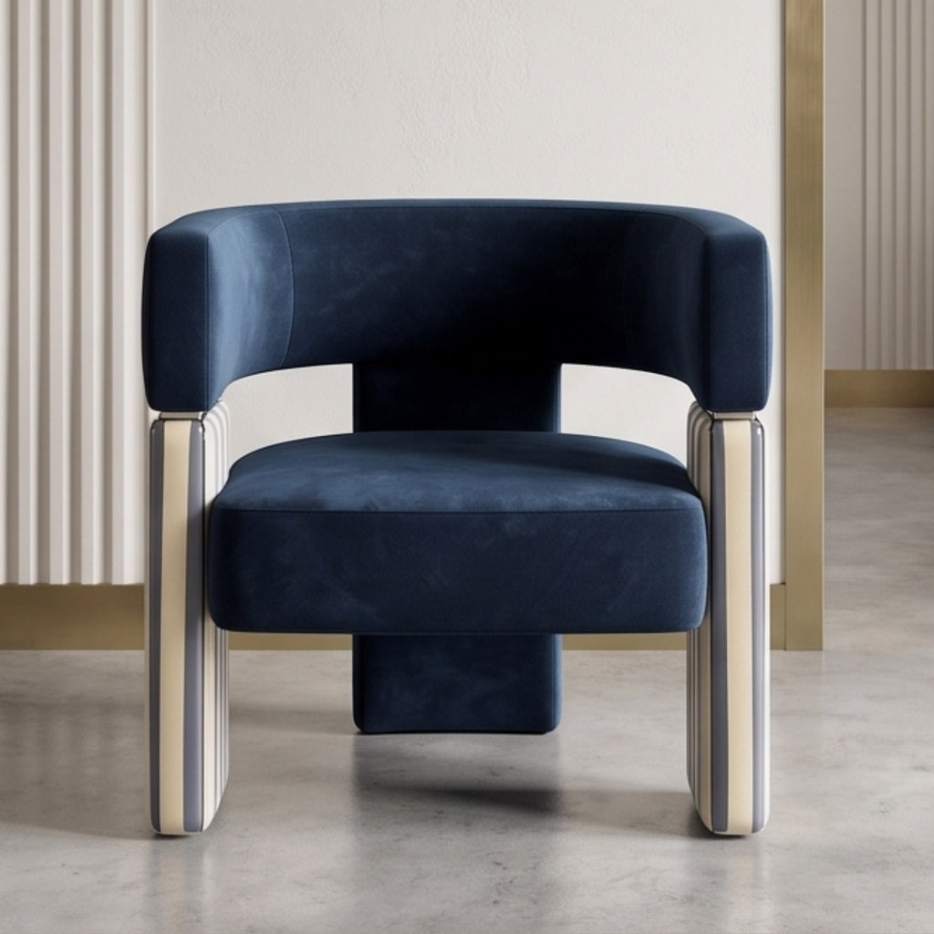 Navy Pillar Chair