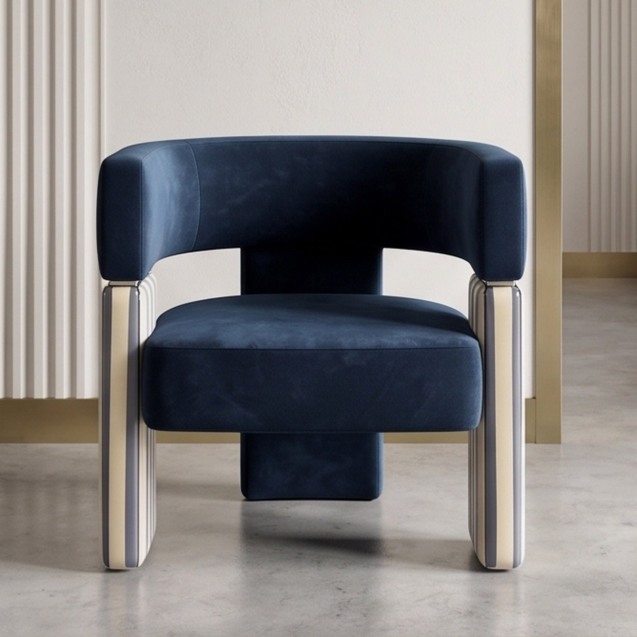 Navy Pillar Chair