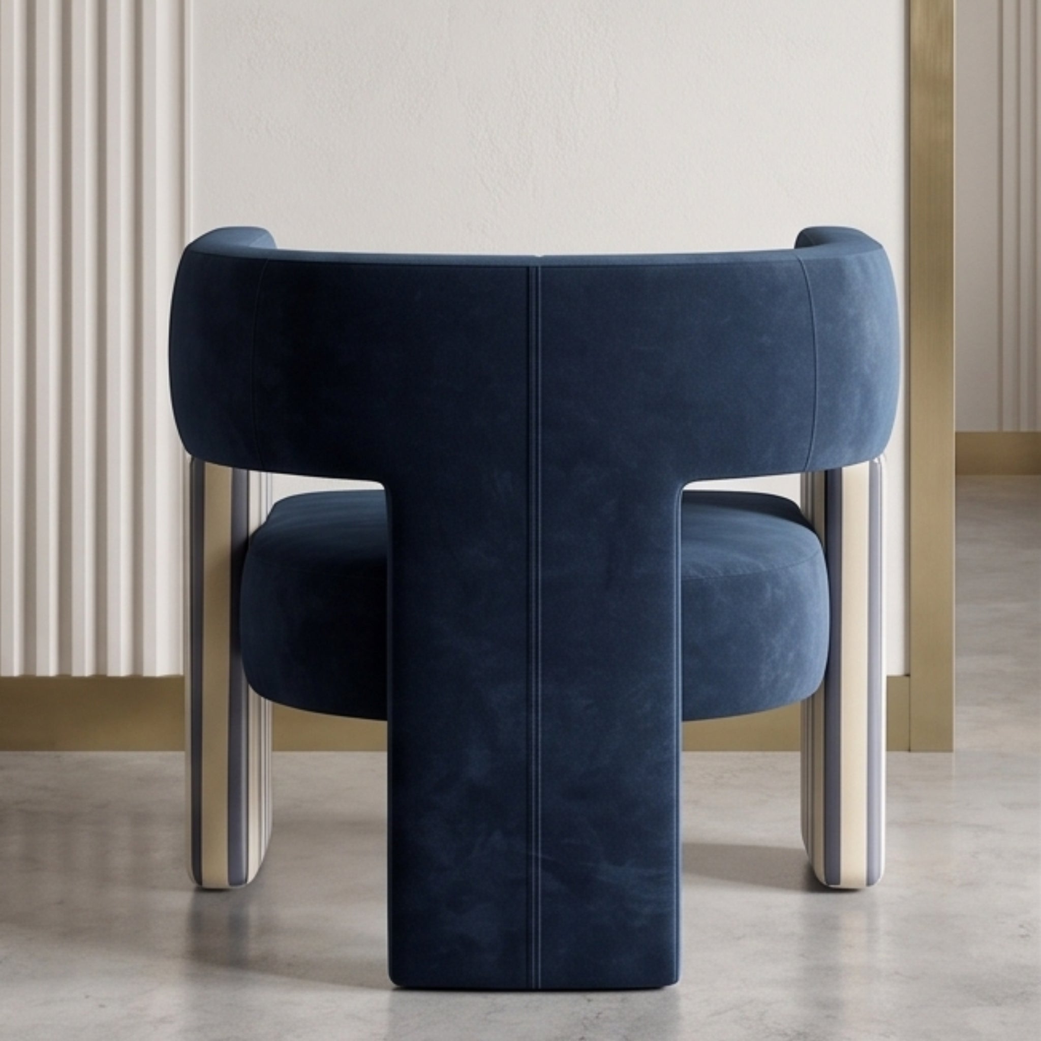 Navy Pillar Chair