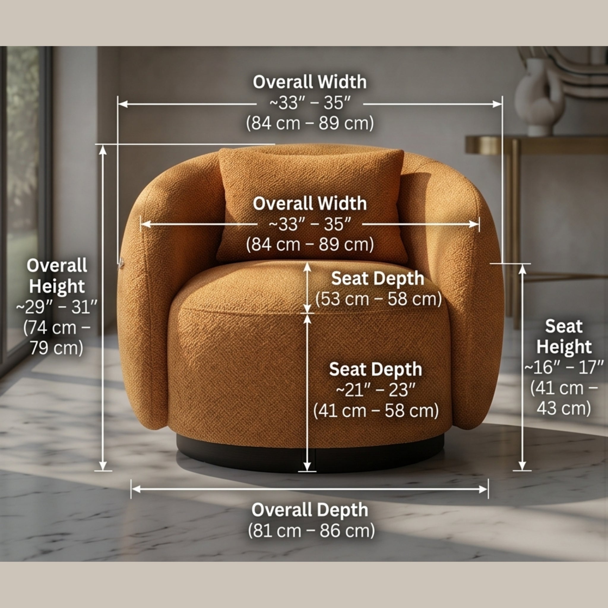 Tangerine Swirl Chair