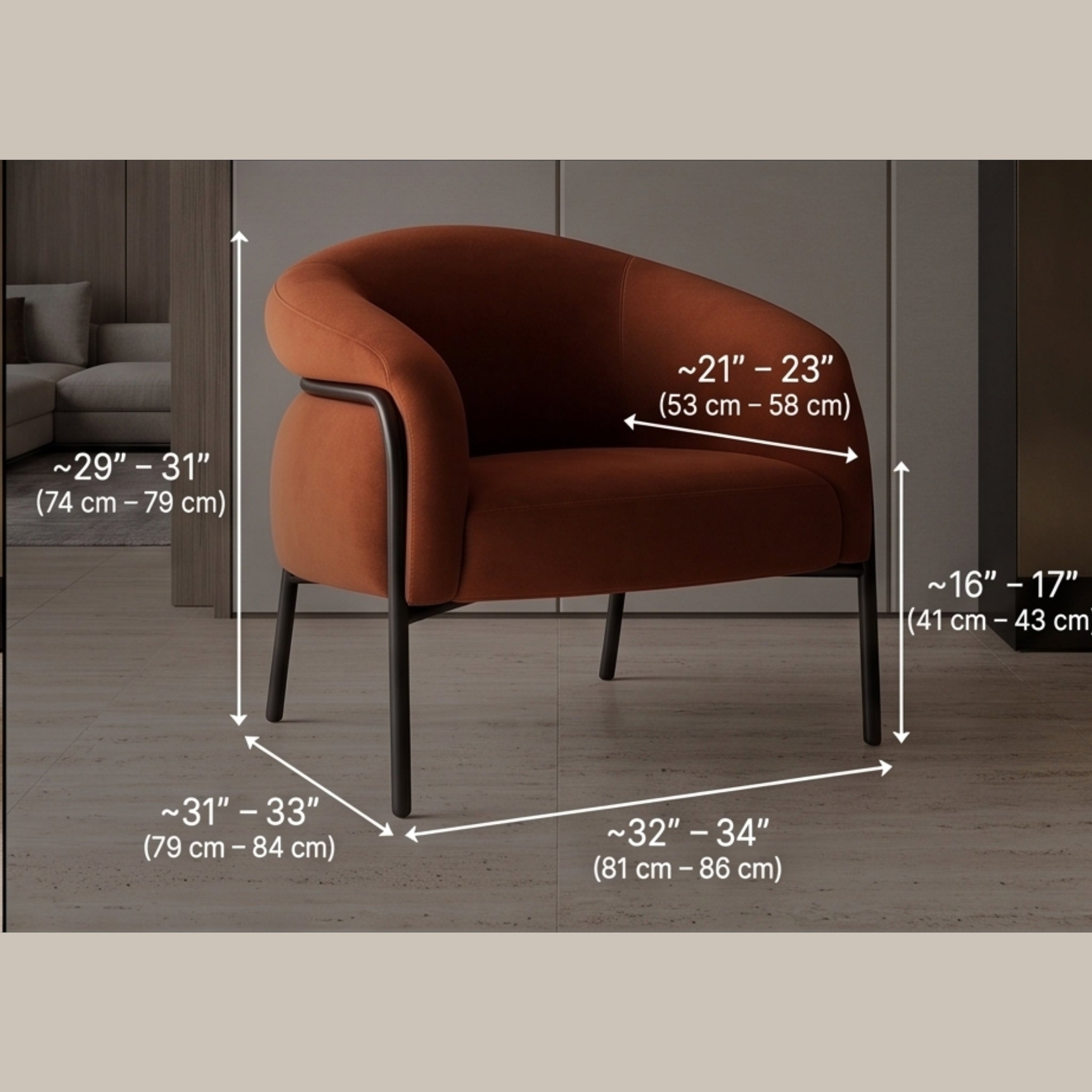 Rust Nest Chair
