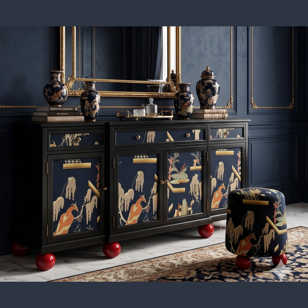 Lacquer Lantern Stool
