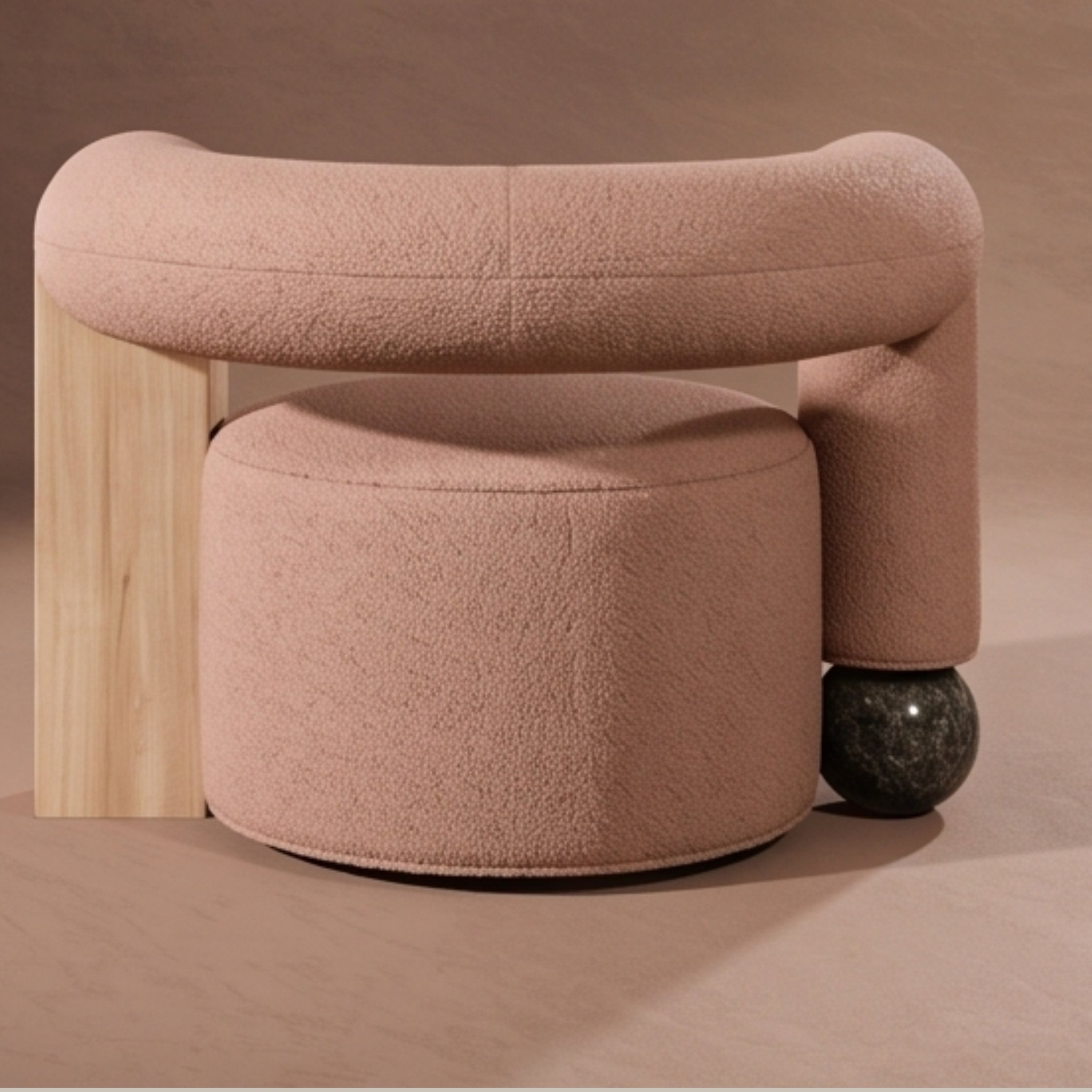 Blush Ring Ottoman