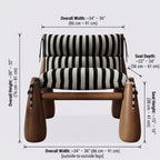 Retro Stripe Cabana Chair