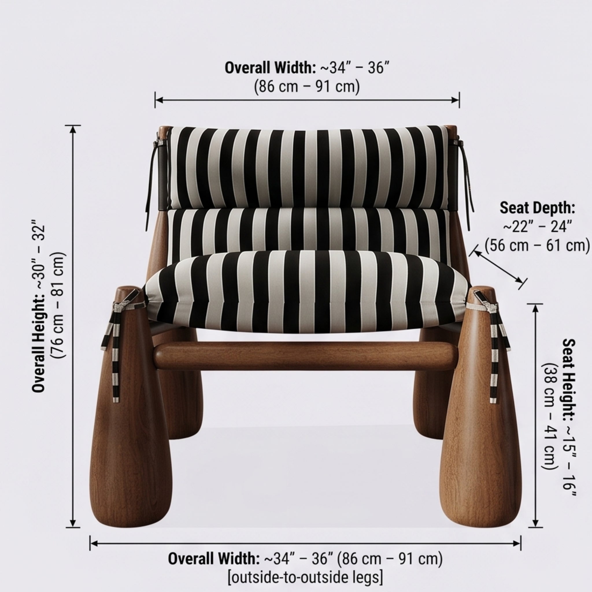 Retro Stripe Cabana Chair